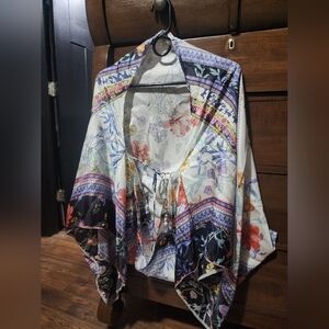 Johnny Was Multicolor Floral Kimono